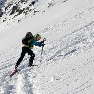 Otočka Karla Svobody při výstupu ve Vysokých Tatrách