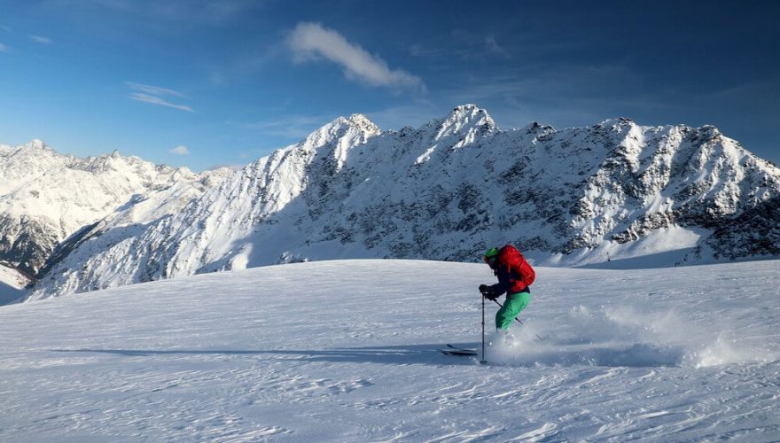 Testování batohu Lowe Alpine Halcyon 35-40 i při jízdě ve volném terénu - Sölden