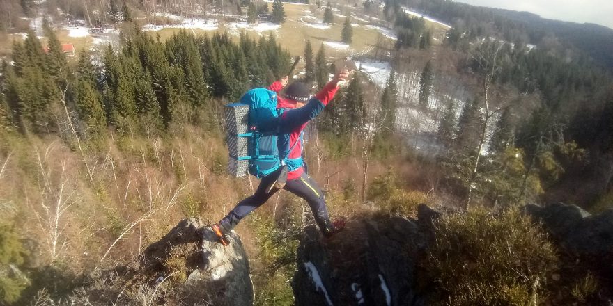 Testování bot Garmont G-Radikal GTX na krkonošských skalách