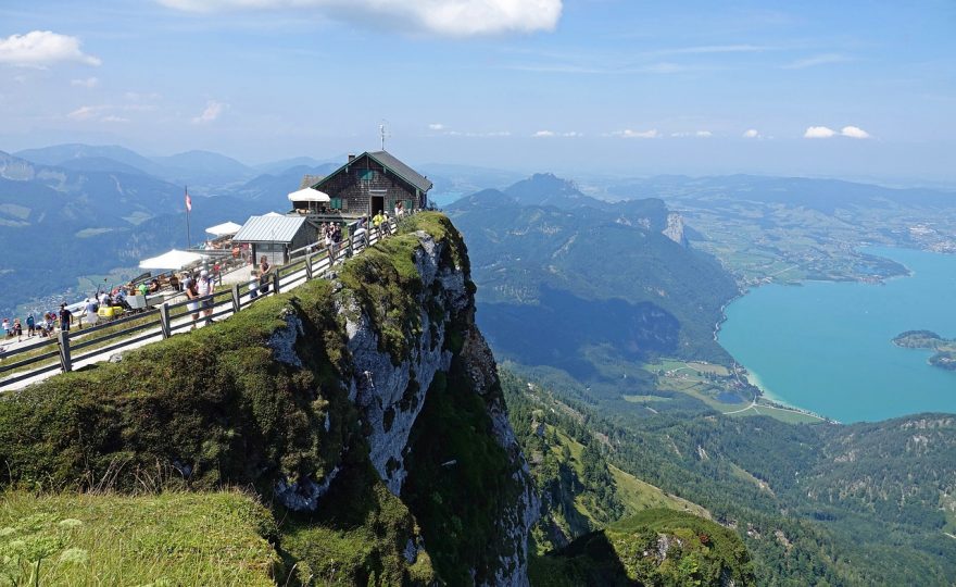 Vrchol Schafberg. Solná komora, rakouské Alpy