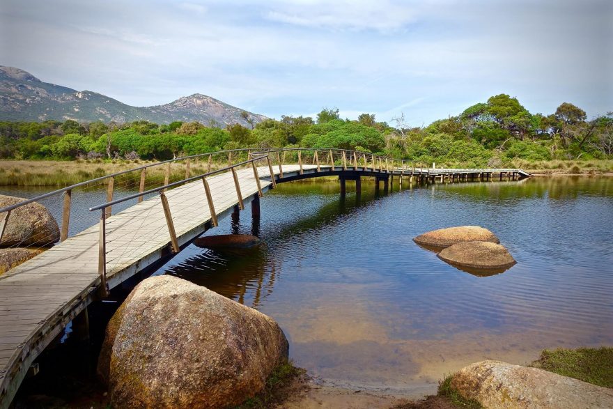 Oblast Tidal River, NP Wilsons Promontory v Austrálii