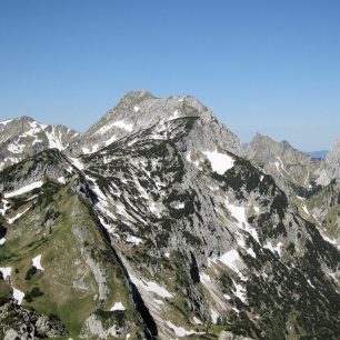 Hochplatte, Ammergauské Alpy, Německo.