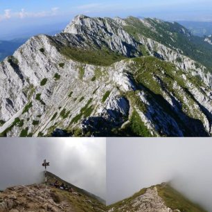 Piatra Craiului, Rumunsko za slunného počasí (rok 2018) a v mracích (rok 2019)