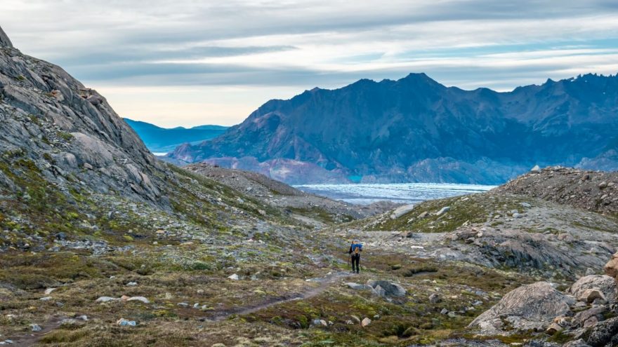 krajina v okolí Cerro Huemul. Huemul Circuit, Patagonie