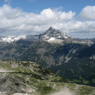 Hochvogel od Urbeleskar, Allgäuerské Alpy.