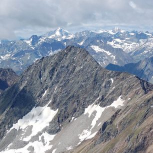 Zopetspitze z vrcholku Weißspitze, Vysoké Taury, foto Michael Kranewitter