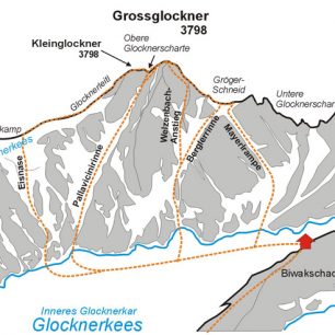 Cesty ze severu na Grossglockner, zdroj summitpost