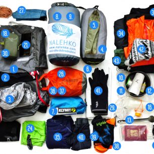 Petrův gear list na Appalachian Trail