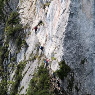 Via feaPrvní metry feraty Intersport Donnerkogel Klettersteig, rakouské Alpyrrata Intersport Donnerkogel Klettersteig