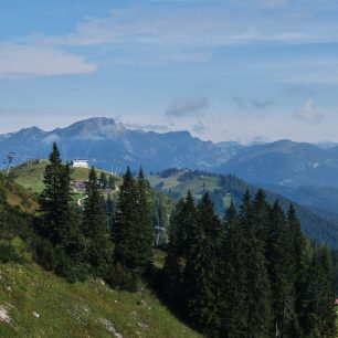 Výhledy z Via ferraty Intersport Donnerkogel Klettersteig, rakouské Alpy