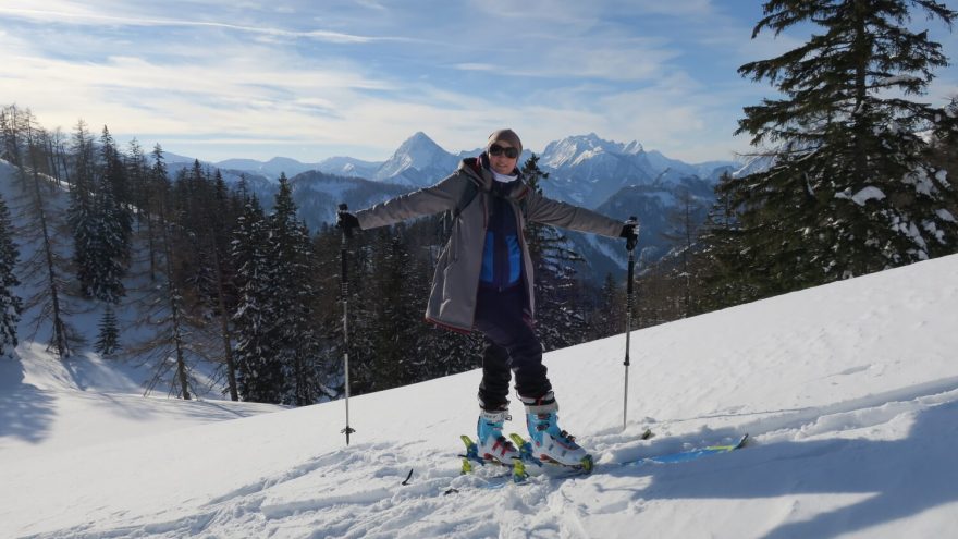 Sedlo mezi Wasserkogel a skalnatý vrch, zvládnuto i v 7. měsíci těhotenství.