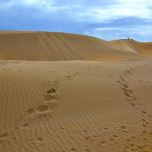 Písečné duny v Maspalomas, Gran Canaria, Kanárské ostrovy