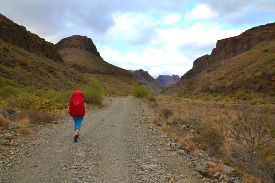 Vzhůru do hor, údolí severně od Maspalomas, Gran Canaria