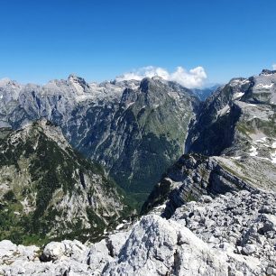 Výhledy z vrcholku Špičje, Dolina Triglavských jezer, Julské Alpy, Slovinsko