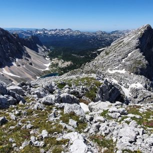 Výhledy z vrcholku Špičje, Dolina Triglavských jezer, Julské Alpy, Slovinsko