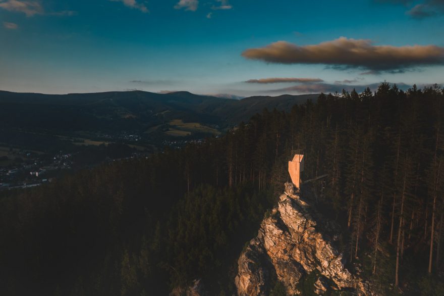 Vyhlídka Horník. Hlídka na Stráži, Rokytnice nad Jizerou, Krkonoše