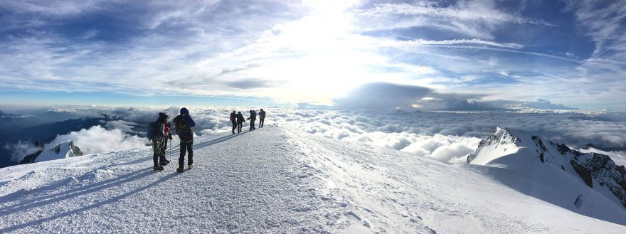 Na vrcholu Mont Blanc.