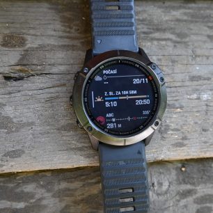 Počasí, východ - západ slunce a kompas - Garmin Fenix 6X PRO