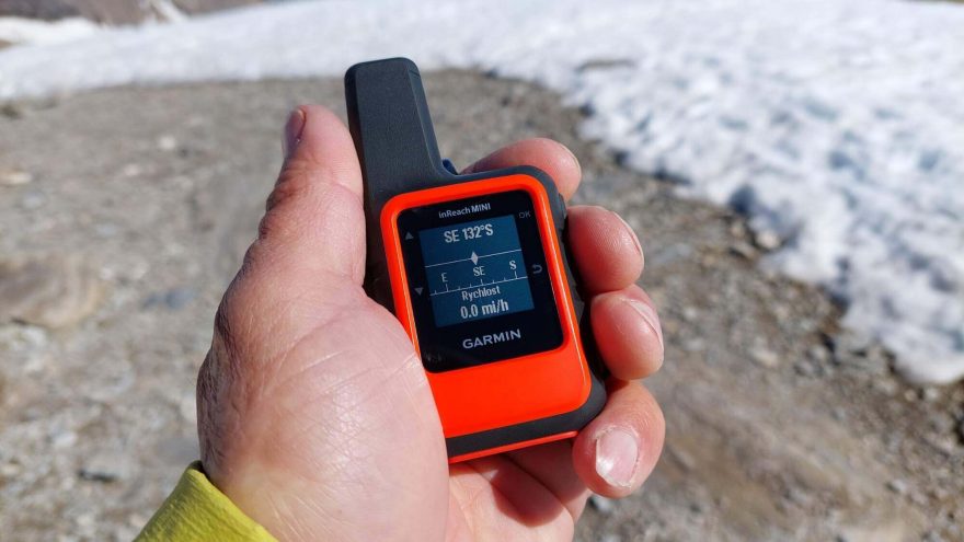 Kompas a rychlost pohybu ještě v mílích za hodinu - GARMIN inReach Mini