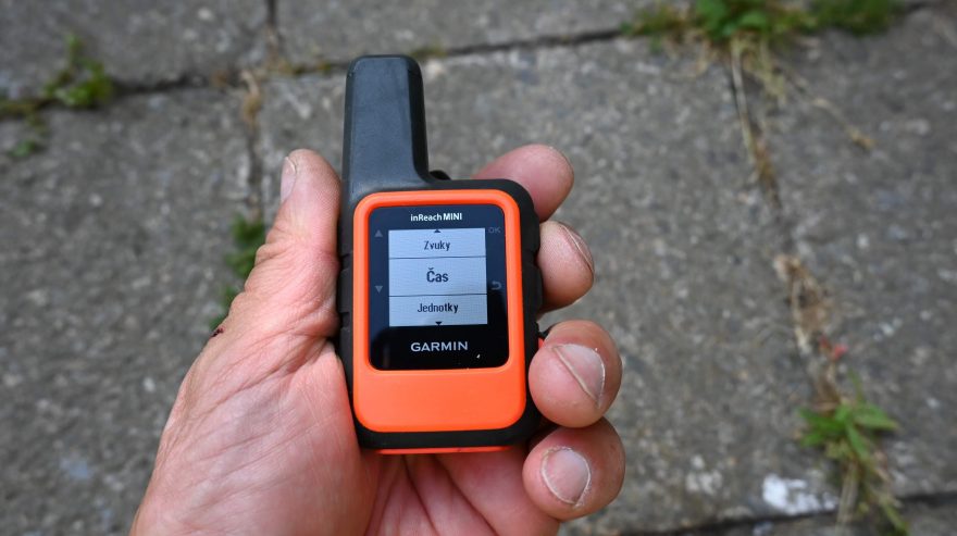 Různá nastavení - čas, jednotky, zvuky - Garmin inReach Mini