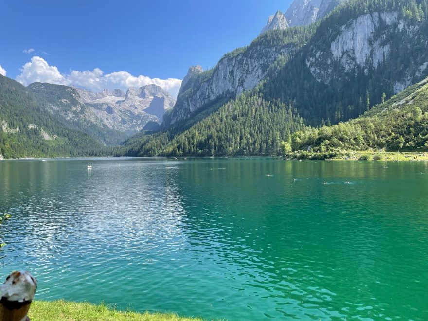 Jezero Gosausee, Solná komora, Salzkammergut, rakouské Alpy. Foto Jana Souralová