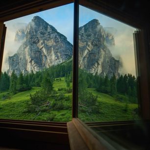 Výhledy z bivaku Vecchia casera del Camp. Alta Via 1, trek přes Dolomity, italské Alpy. Foto Michaela Hrdá