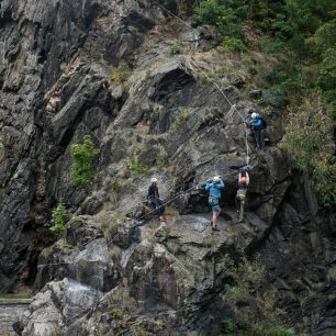 Via ferrata Havranka, Český Krumlov - kolmější pasáž