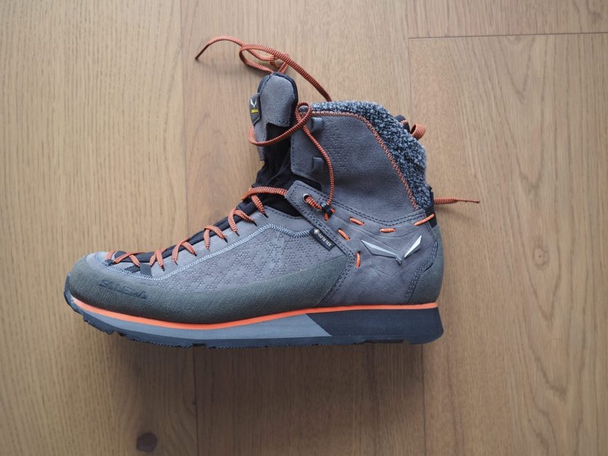 Podrážka bot Salewa MTN Trainer 2 Winter GTX je plochá, aby měla co největší kontaktní plochu s podložkou.