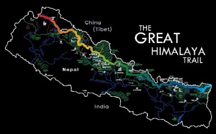 Mapa Greta Himalayan Trail