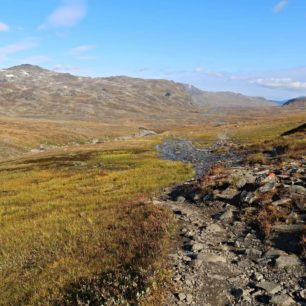 Úsek Abisko - Kvikkjokk. Dálkový trek Kungsleden, Laponsko, Švédsko