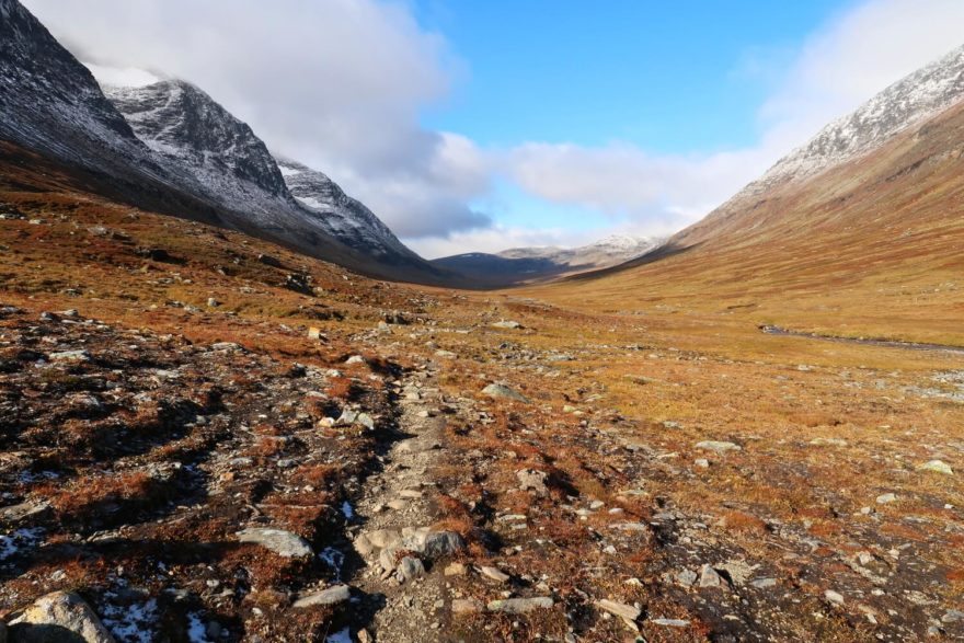 Úsek Ammarnäs - Hemavan. Dálkový trek Kungsleden, Laponsko, Švédsko