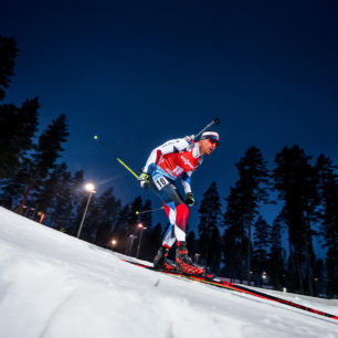 "Atmosféra olympijských her zůstala zachována a za to jsem rád," říká Michal Krčmář (foto: Petr Slavík, český biatlon).