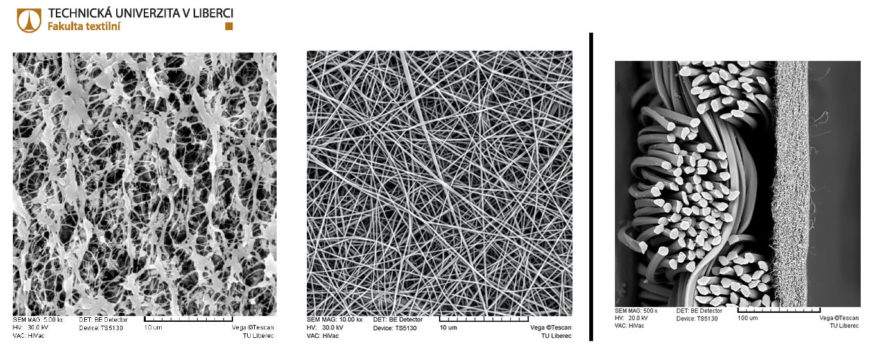 Detail struktury nanomembrány.