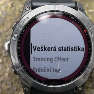 Záznam poslední aktivity - GARMIN FÉNIX 7X SOLAR