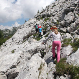 Oblast Sella Nevea v italské části pohoří Julských Alp je vhodná pro výlety s dětmi