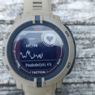 Sledování srdečního tepu za poslední 4 hodiny - GARMIN INSTINCT 2 SOLAR TACTICAL EDITION