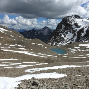 Ledovcové jezero na trase Zentralalpenweg (od západu k východu)