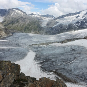 Na Zentralalpenweg jsme přecházeli několik ledovců