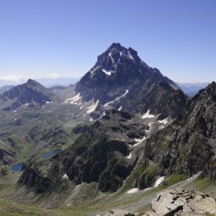 Monte Viso, italské Alpy.