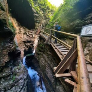 Soutěska Raggaschlucht, Alpy, Korutany, Rakousko.