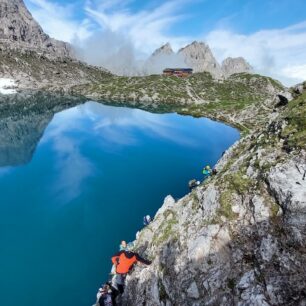 Via ferraty v Lienzských Dolomitech, v okolí Karlsbader Hütte