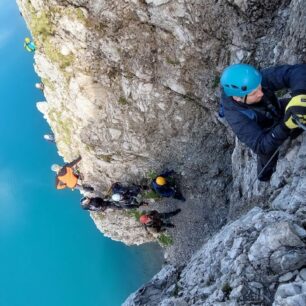 Via ferraty v Lienzských Dolomitech, v okolí Karlsbader Hütte