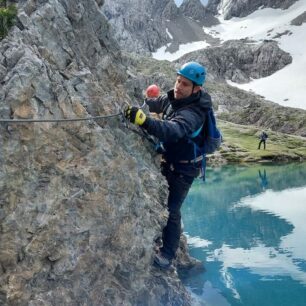 Via ferraty v Lienzských Dolomitech, v okolí Karlsbader Hütte