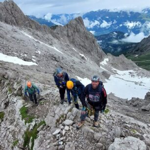 Via ferraty v Lienzských Dolomitech, v okolí Karlsbader Hütte