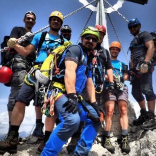 Via ferraty v Lienzských Dolomitech, v okolí Karlsbader Hütte