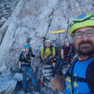 Via ferraty v Lienzských Dolomitech, v okolí Karlsbader Hütte