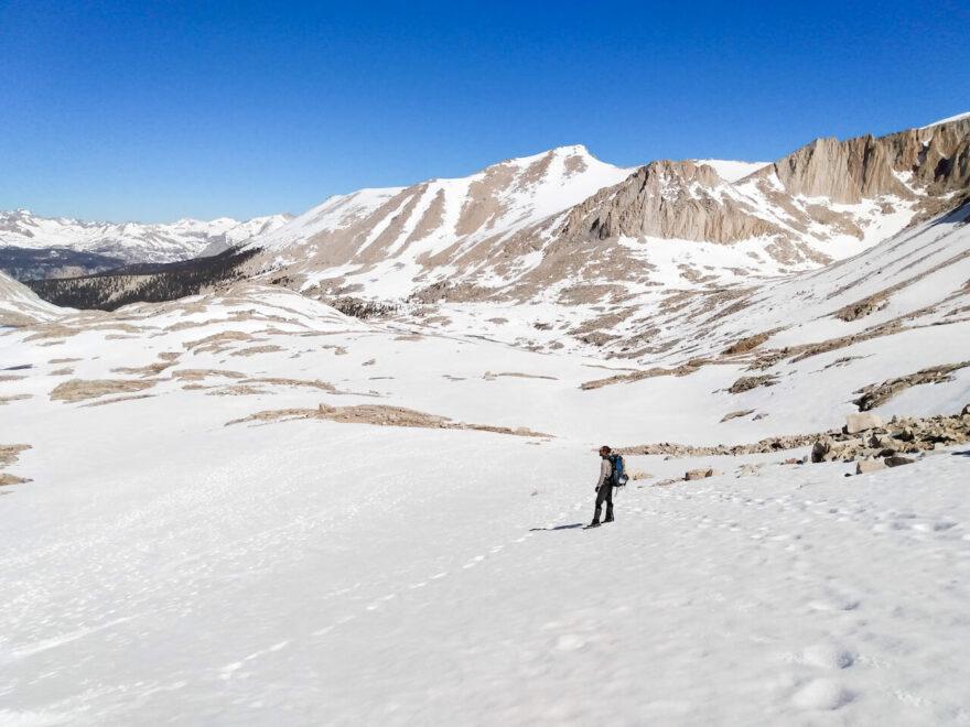 Zasněžená Sierra Nevada, PCT, USA