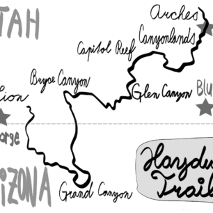 Hayduke Trail - 1 300 kilometrů dlouhá trasa pouštěmi a kaňony na Kolorádské plošině v Utahu a Arizoně