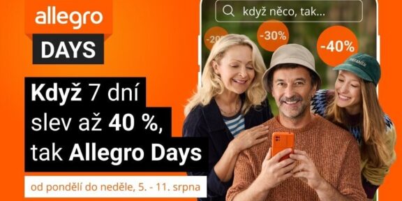 Allegro Days nabídnou elektroniku se slevou až 40 %