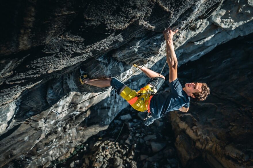 Lezec Adam Ondra, Flatanger, Norsko